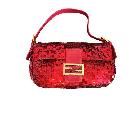 fendi bag sequin|fendi suede baguette bag.